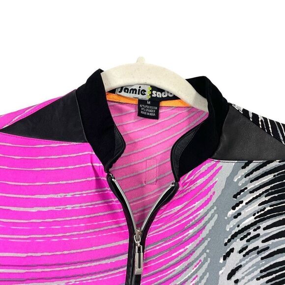 Jamie Sadock Size M sleeveless golf tennis top avant garde print - Picture 3 of 7